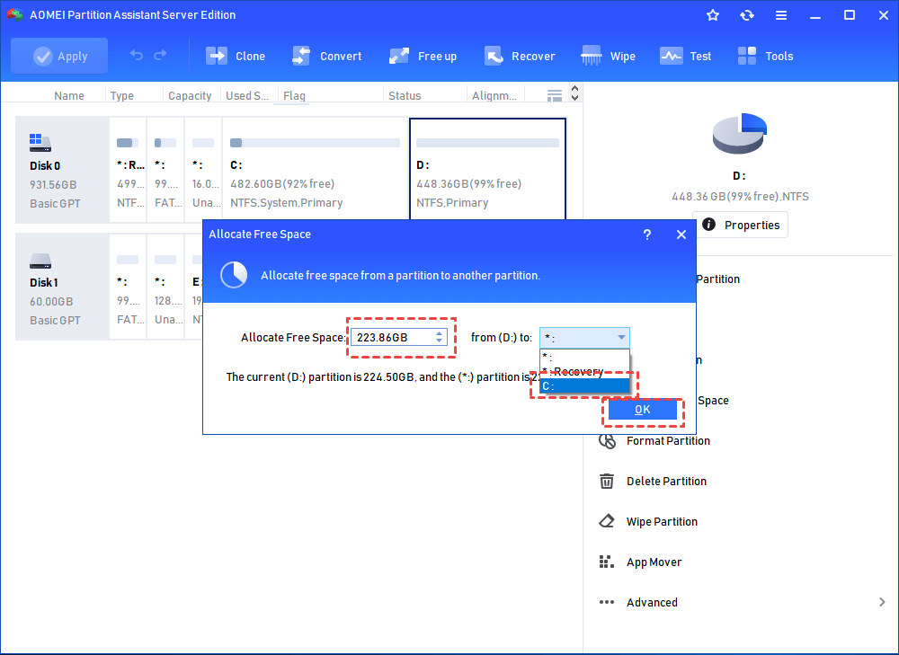 allocate-free-space-from-d-to-c