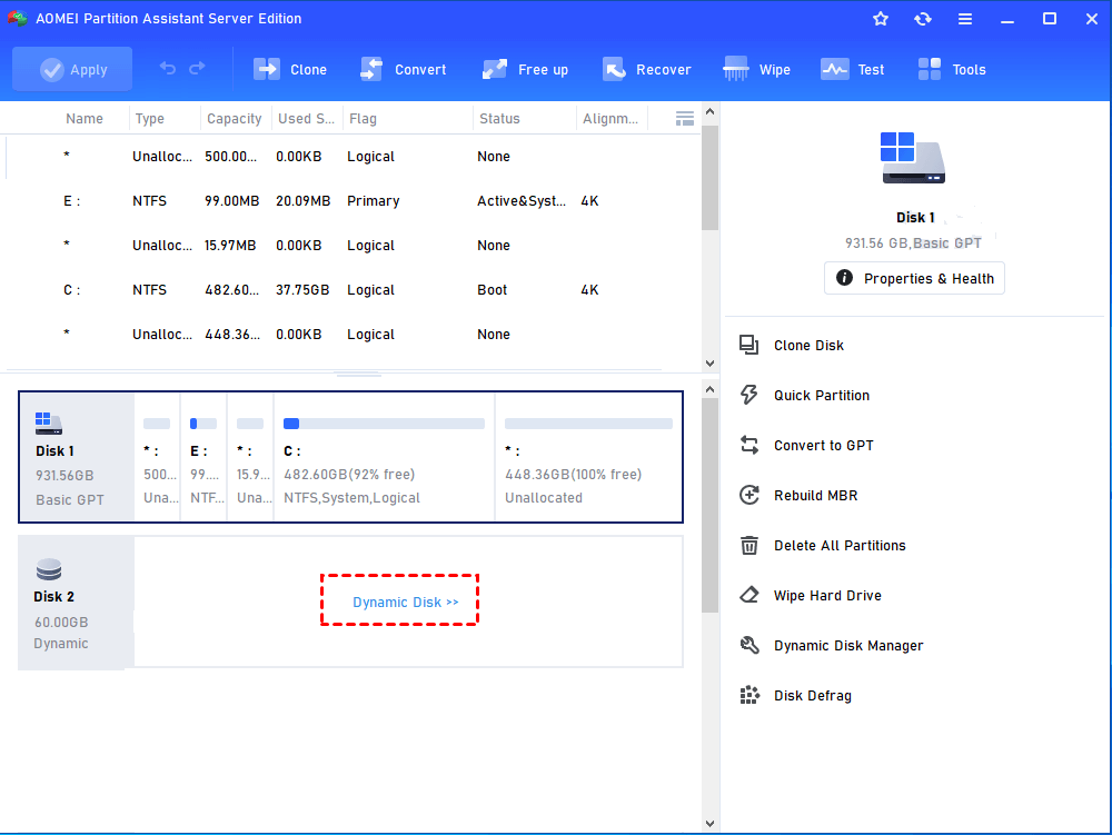Launch Dynamic Disk Manager