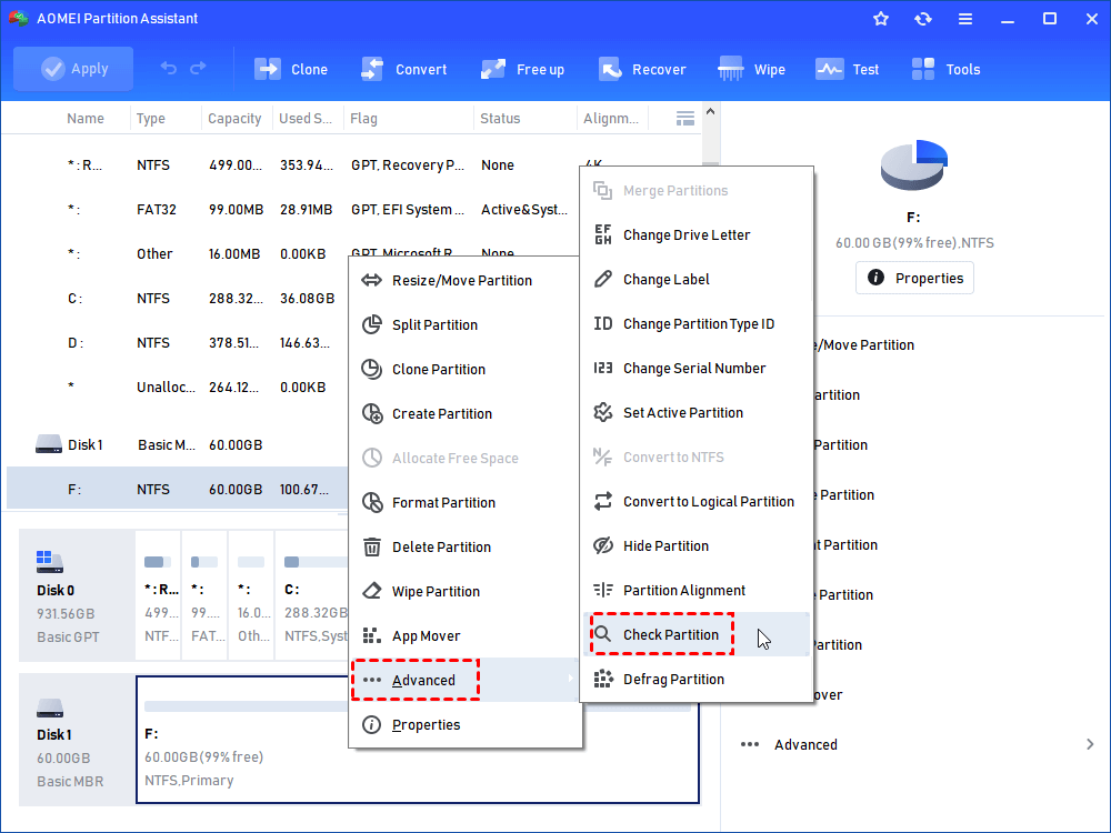 Check Partition