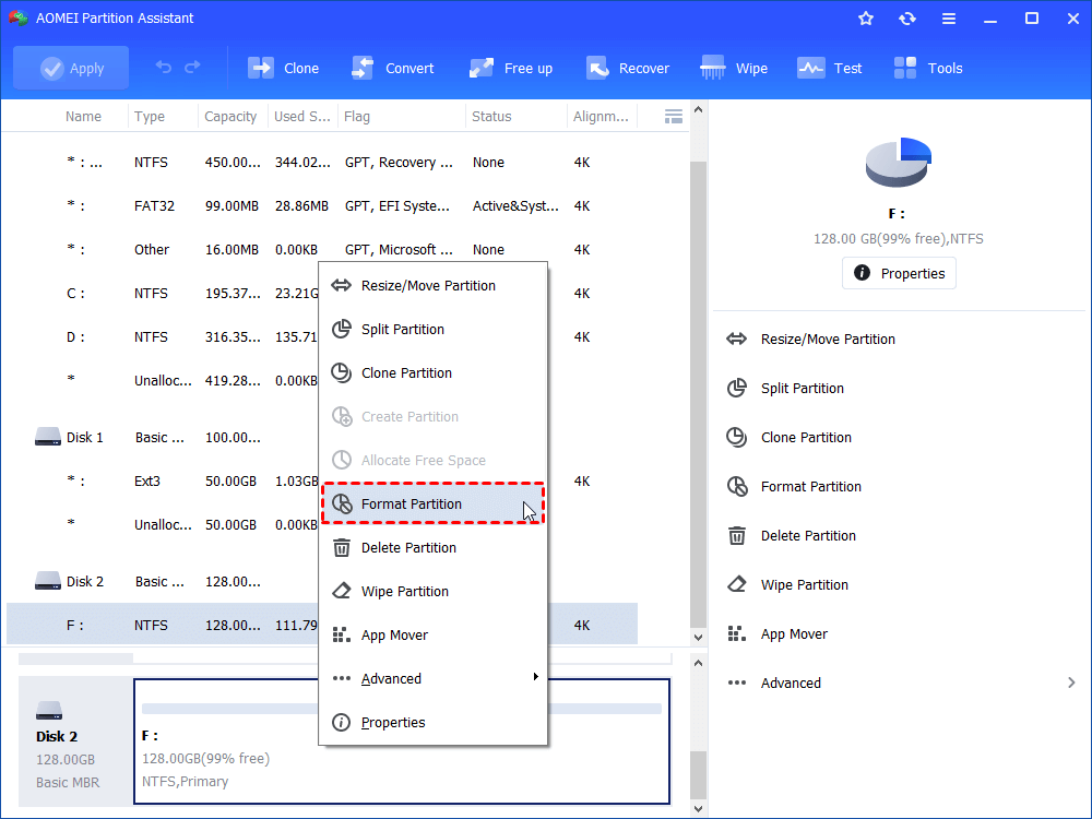select a file system
