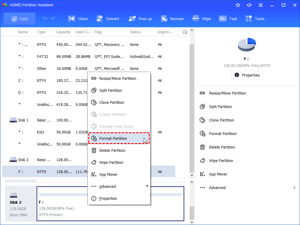 format external drive fat32 winxp