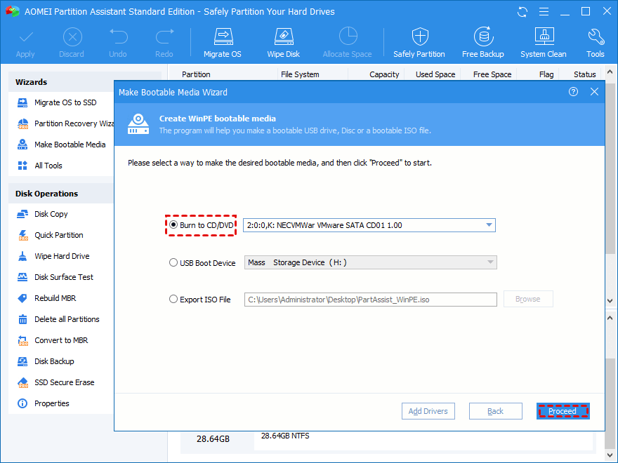 boot disk to format sata drive