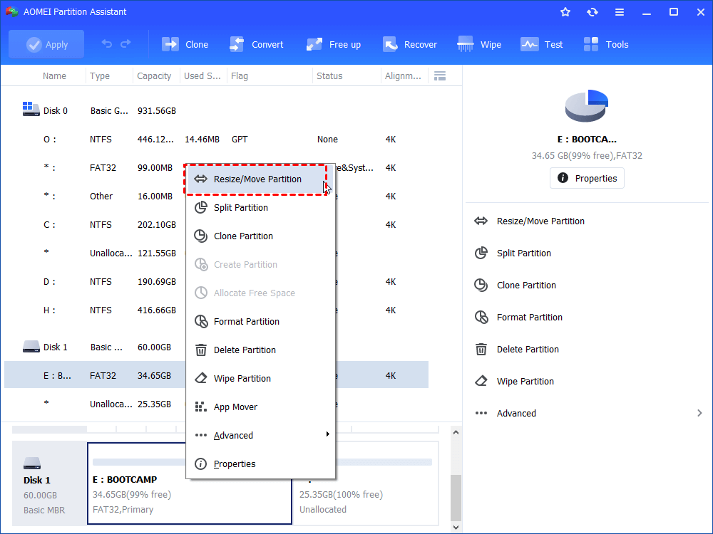 Resize Bootcamp Partition