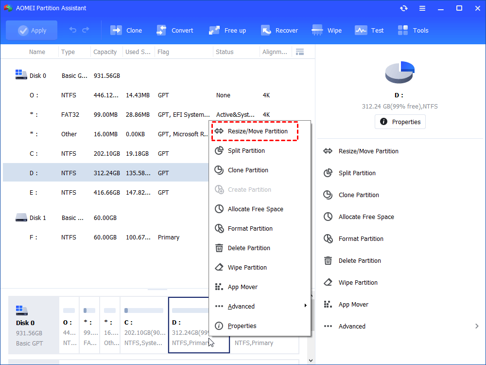 Resize Partition