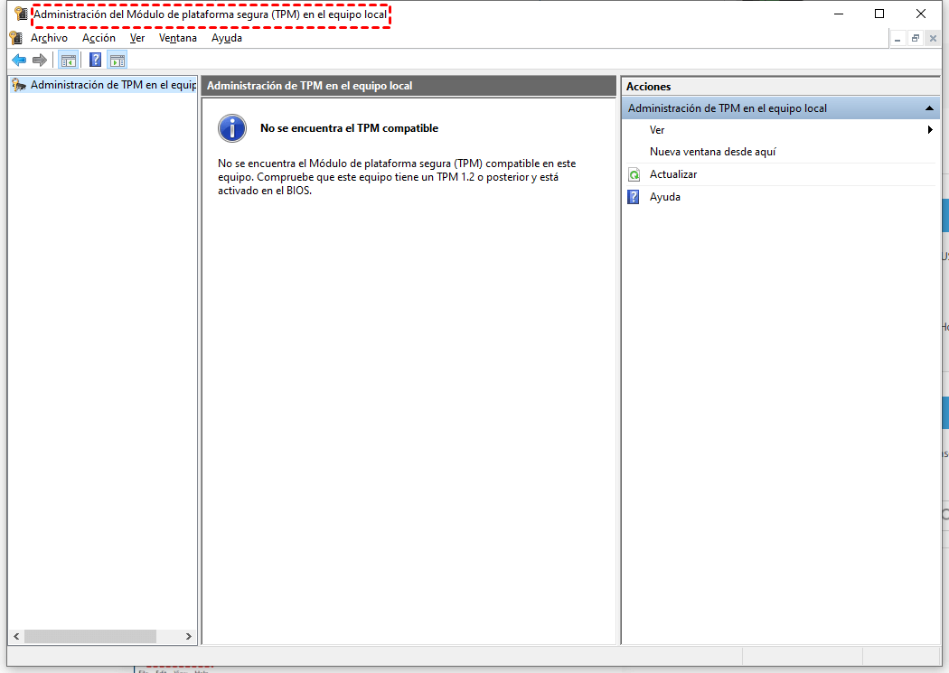 no se encuentra tpm no se encuentra tpm