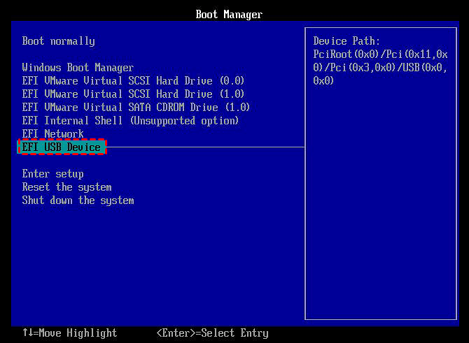EFI USB Device EFI USB Device