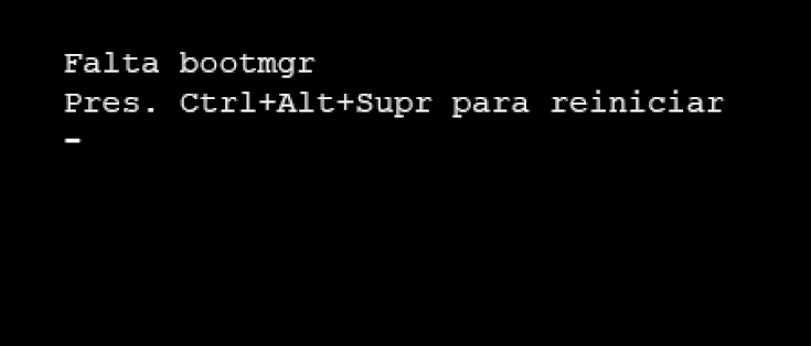 falta bootmgr falta bootmgr