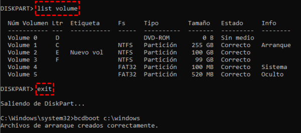 list volume list volume