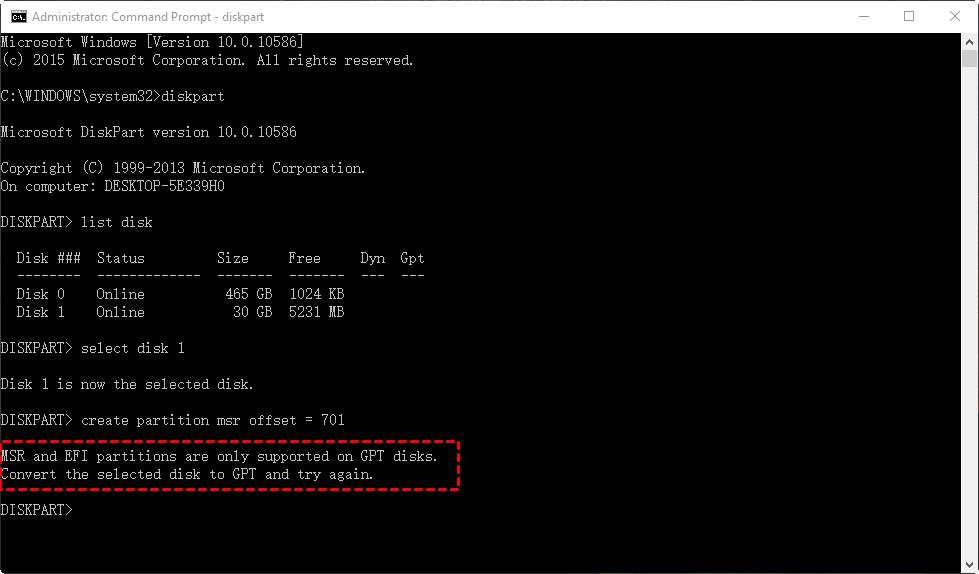 Msr And Efi Partitions Are Only Supported On Gpt Disk vrogue.co