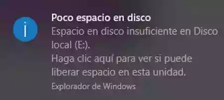poco espacio en disco poco espacio en disco