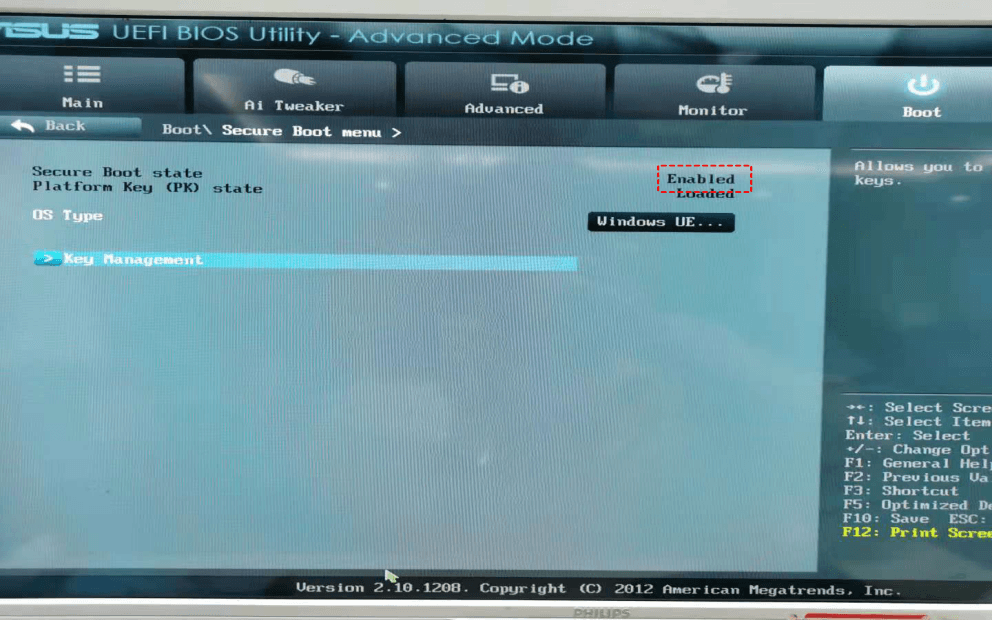 arranque seguro ha sido habiitado arranque seguro ha sido habiitado