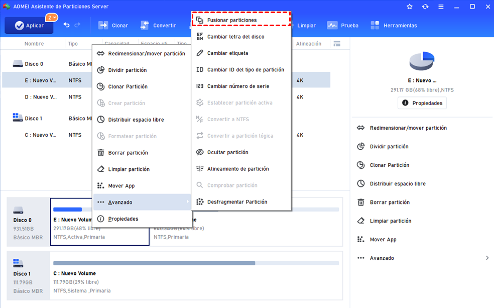 fucionar particiones fucionar particiones