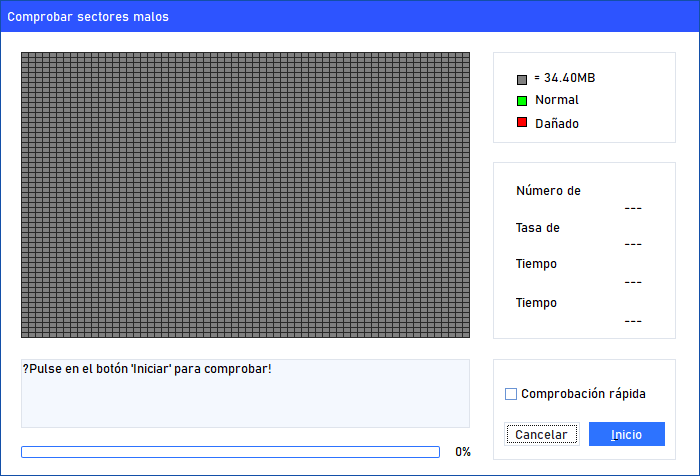 comprobación rápida comprobación rápida
