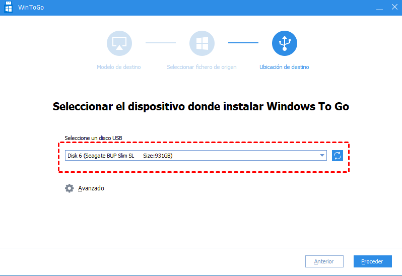 seleccionar la unidad usb seleccionar la unidad usb