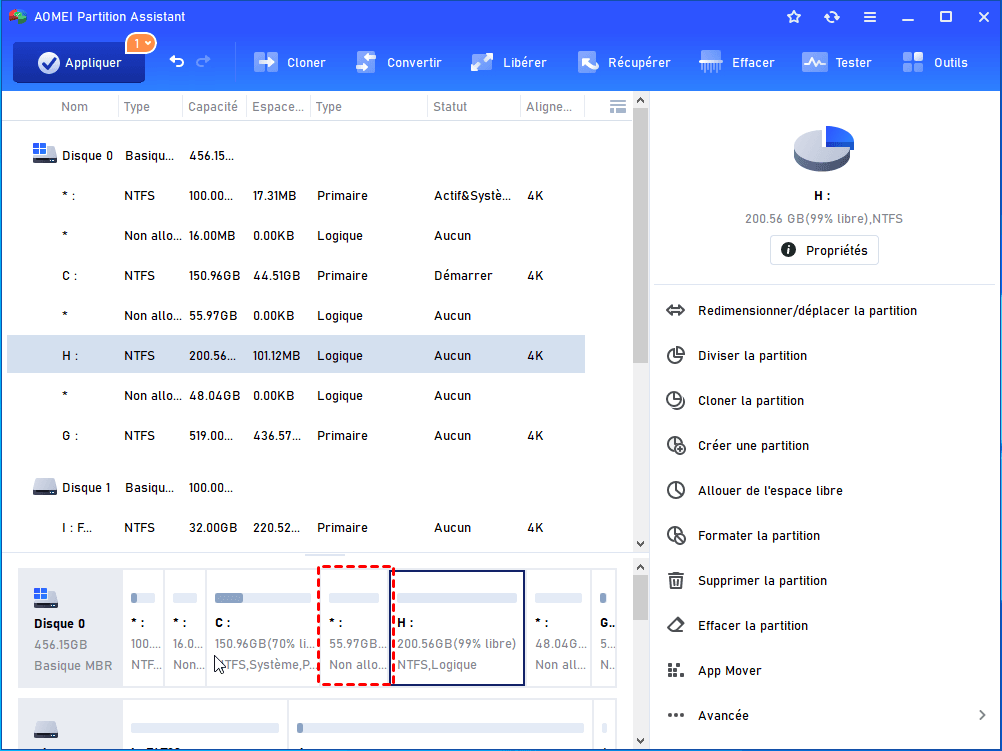 Logiciel gratuit pour redimensionner une partition sous Windows 11, 10, 8, 7