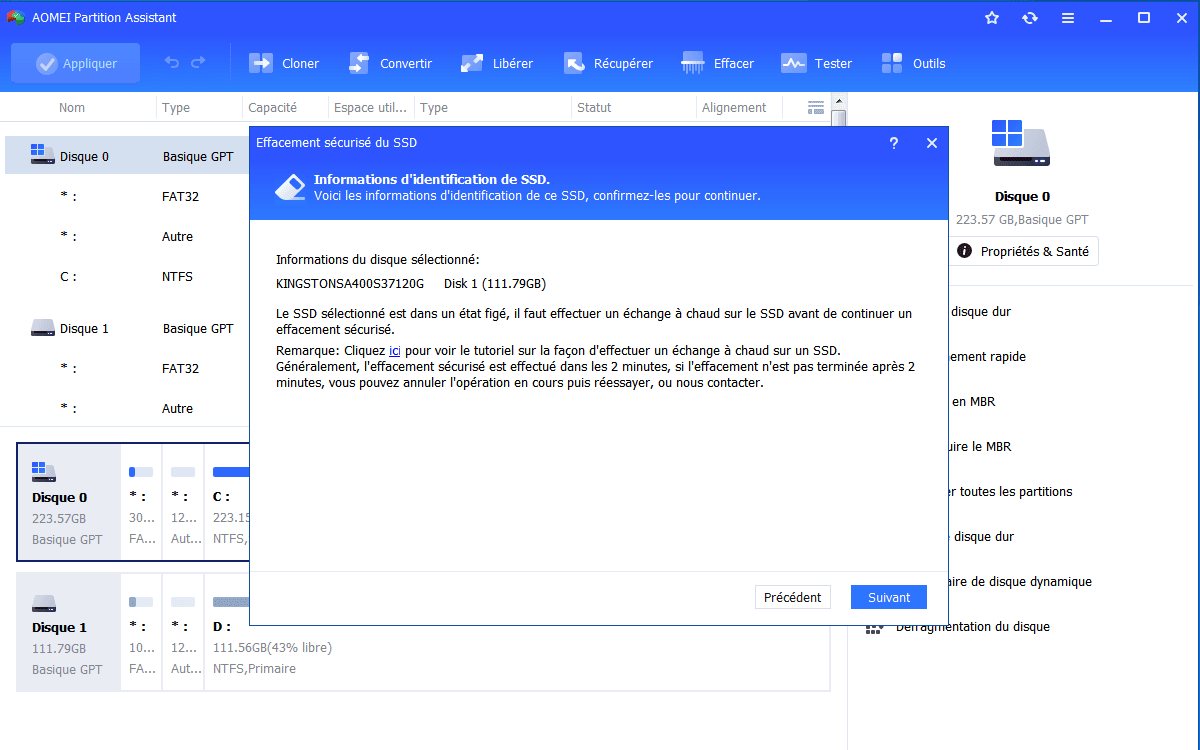 SSD freeze