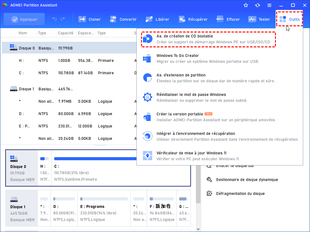 Créer Support Bootable