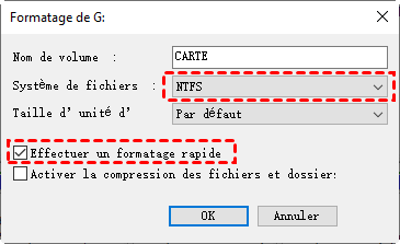 Formatage rapide