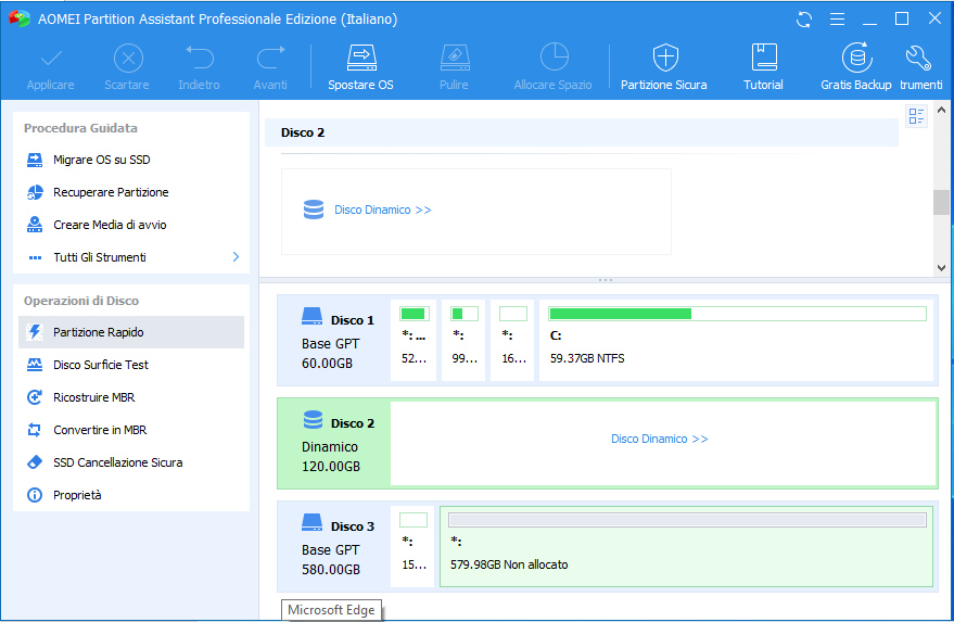 Avviare Dynamic Disk Manager