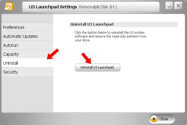 U3 Launchpadインストーラソフトウェア