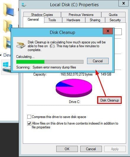 Disk Cleanup C Drive