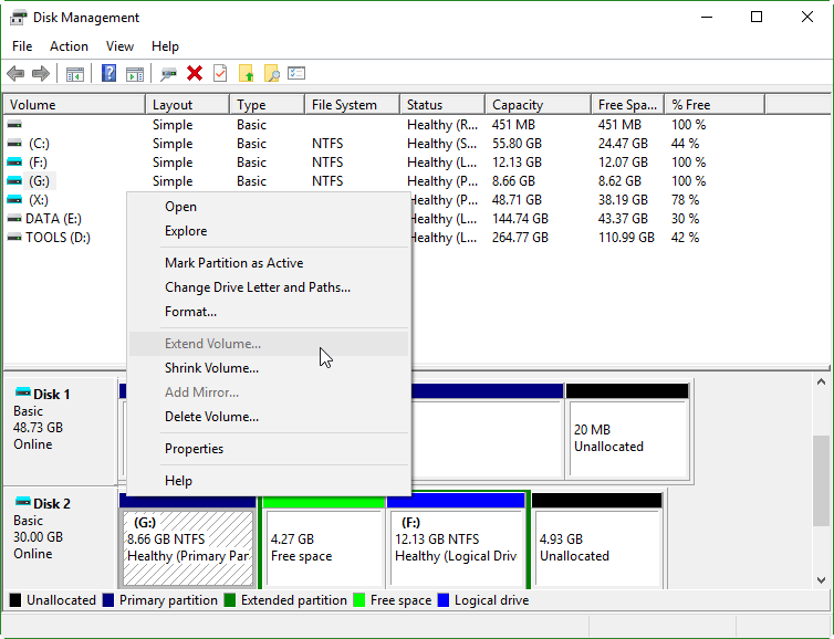 Extend Primary Partition