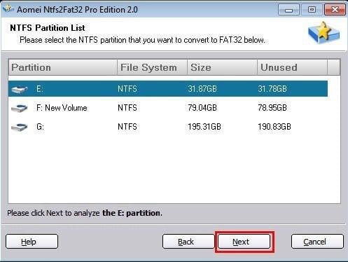 NTFS Partition List