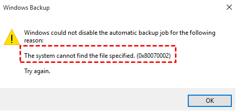 The System Cannot Find The File Specified