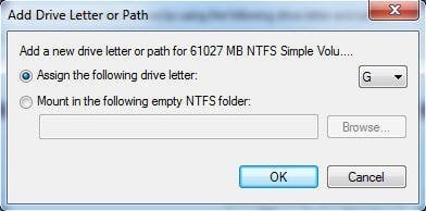 Assign Drive Letter to USB Flash Drive