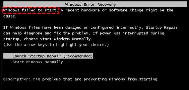 Solved Windows Failed To Start Windows 10